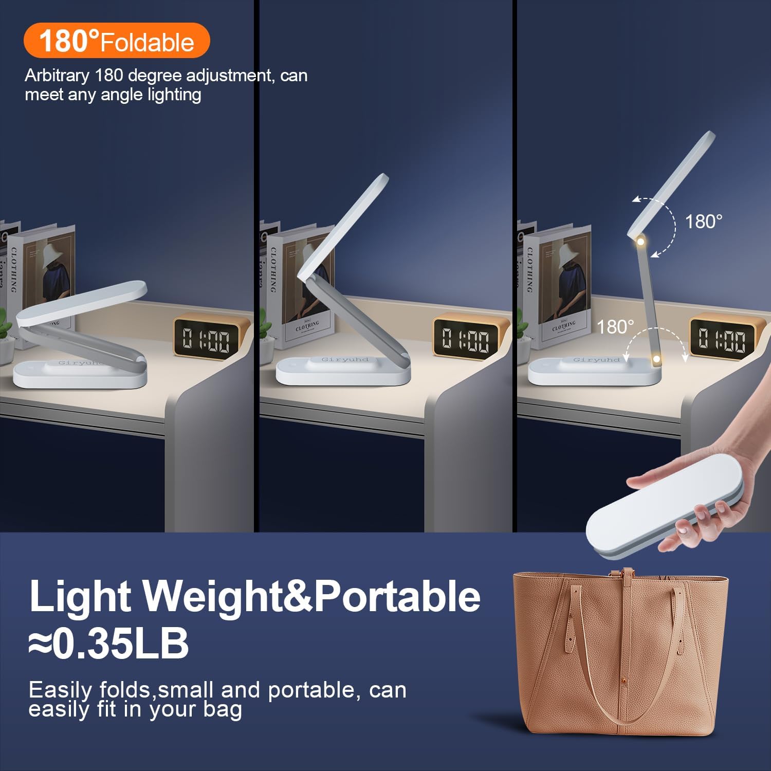 RECHARGABLE LED Desk Lamp for Office Home