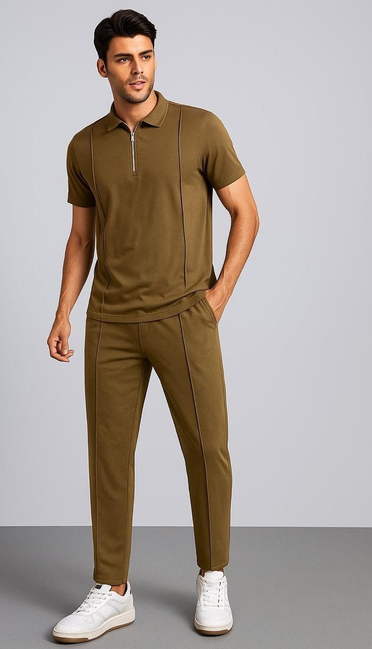 Track Suit Stripe Zip Style