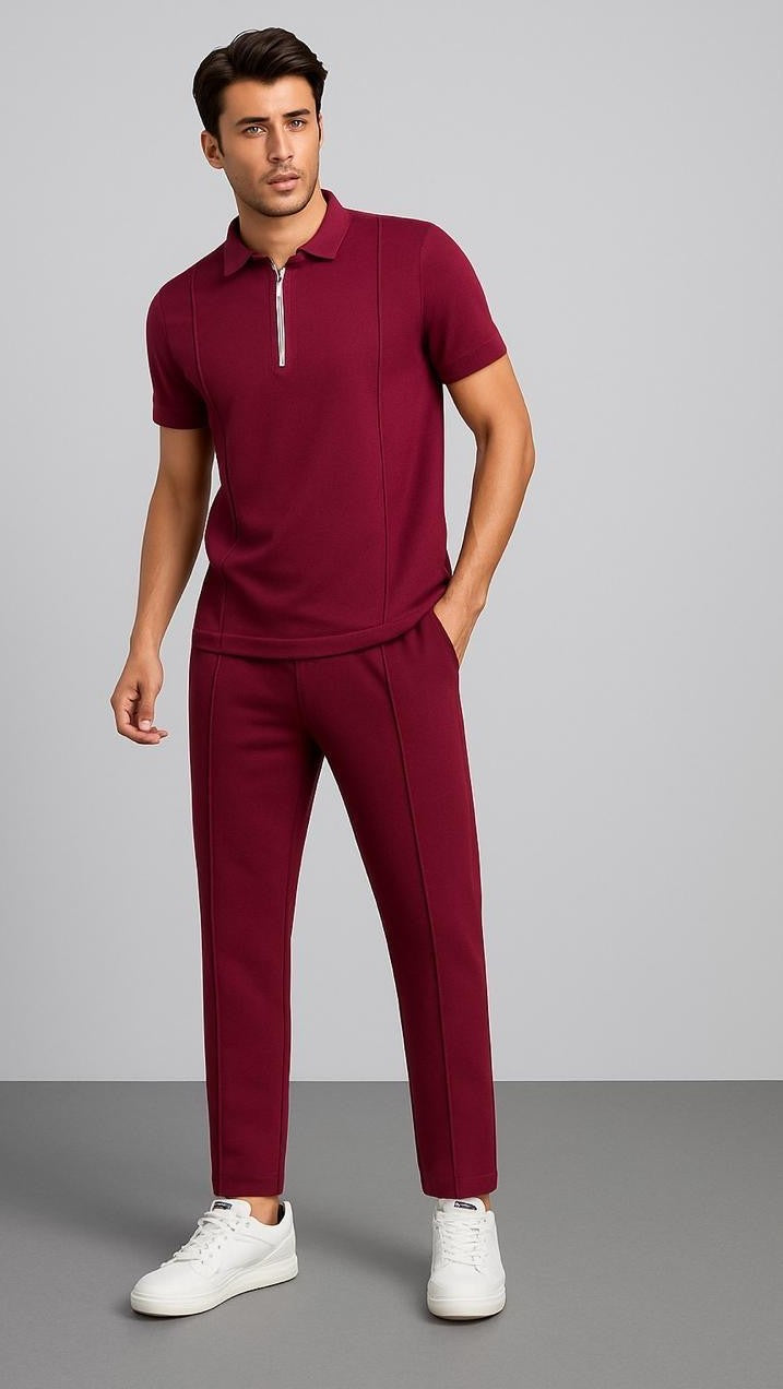 Track Suit Stripe Zip Style