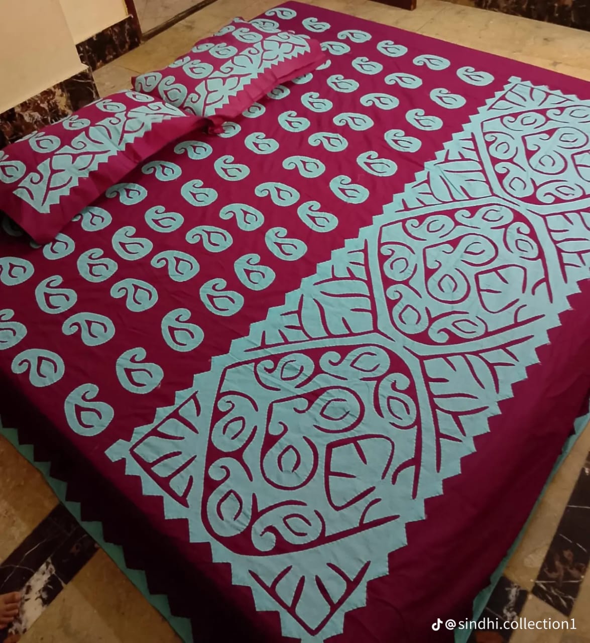 Hala Handicraft Hand Made Bedsheet