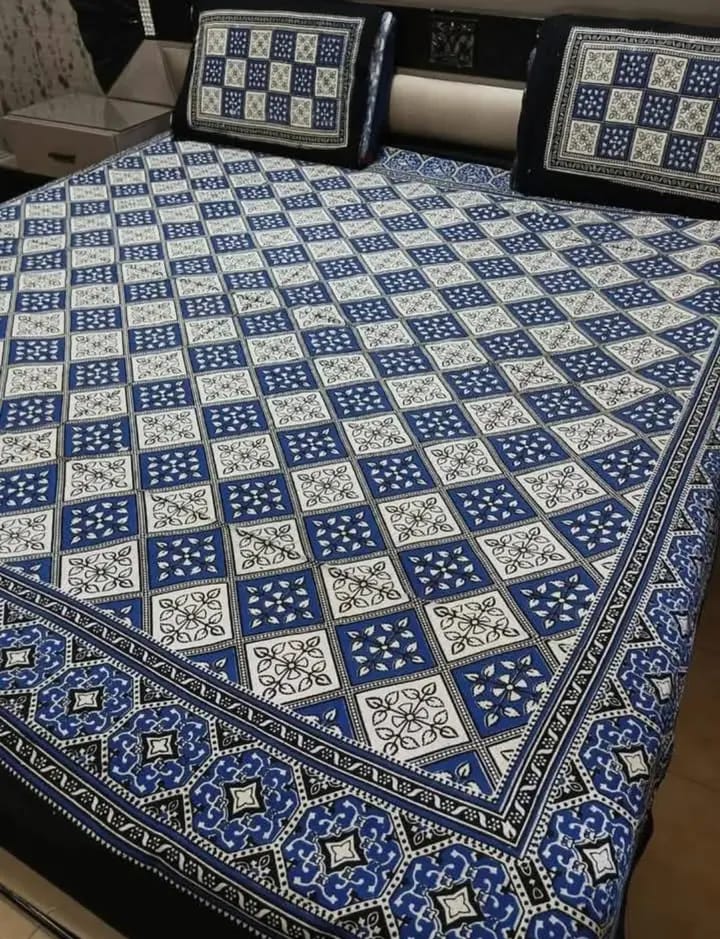 Ajrak Printed Hala Handicrafts Bedsheets 🌿✨