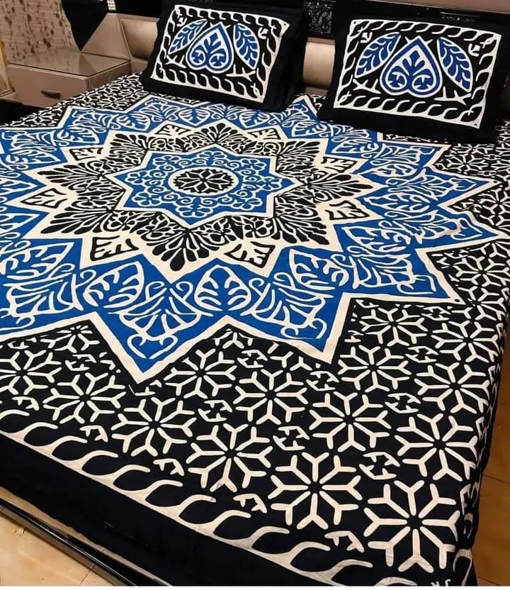 Ajrak Printed Hala Handicrafts Bedsheets 🌿✨