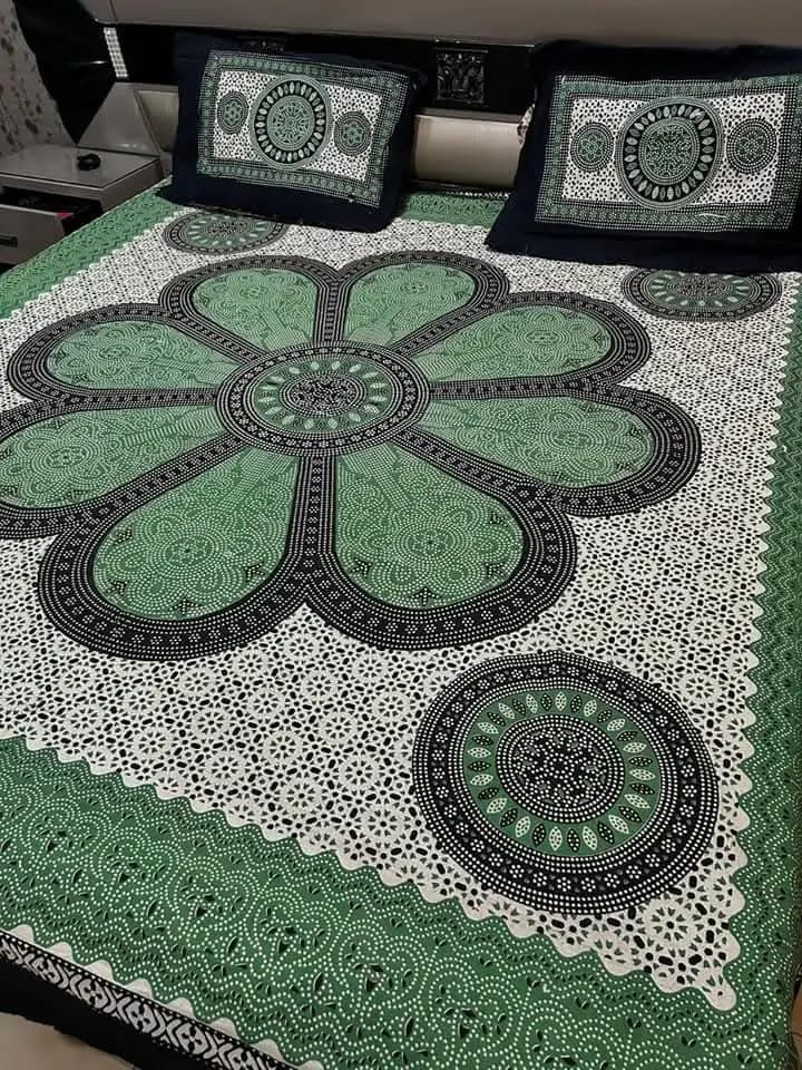 Ajrak Printed Hala Handicrafts Bedsheets 🌿✨