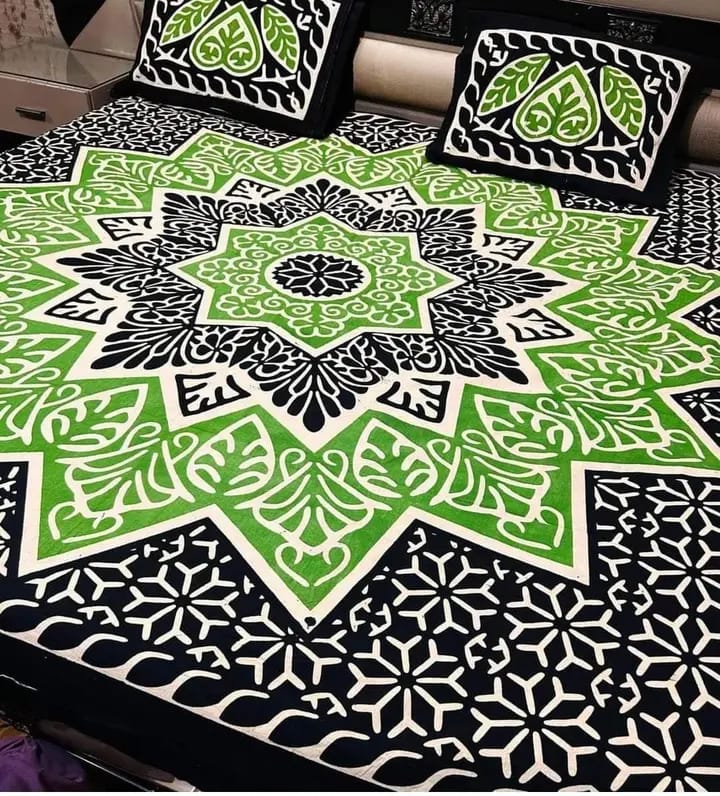 Ajrak Printed Hala Handicrafts Bedsheets 🌿✨