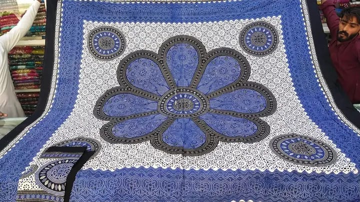 Ajrak Printed Hala Handicrafts Bedsheets 🌿✨