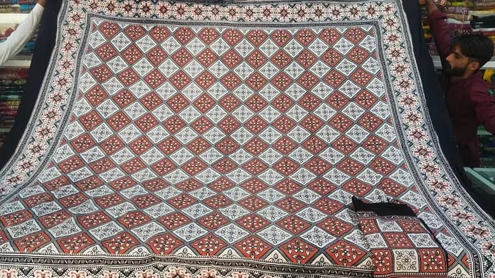 Ajrak Printed Hala Handicrafts Bedsheets 🌿✨