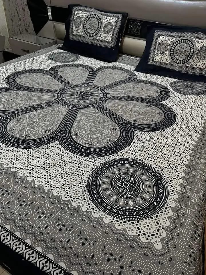 Ajrak Printed Hala Handicrafts Bedsheets 🌿✨