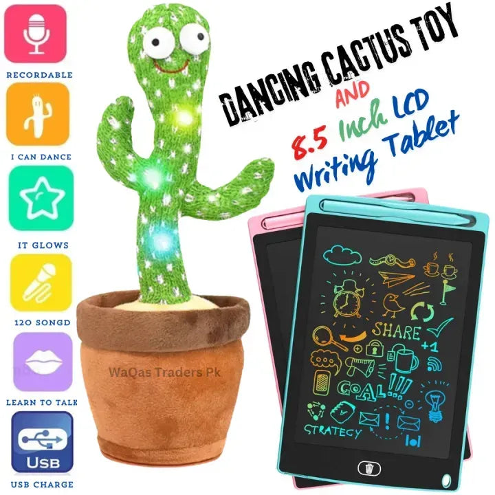 Rechargeable Cute Dancing Cactus Toy+ LCD Board