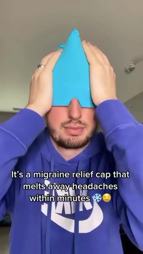 Migraine Relief Hat – Hot & Cold Therapy Ice Cap for Headache Relief