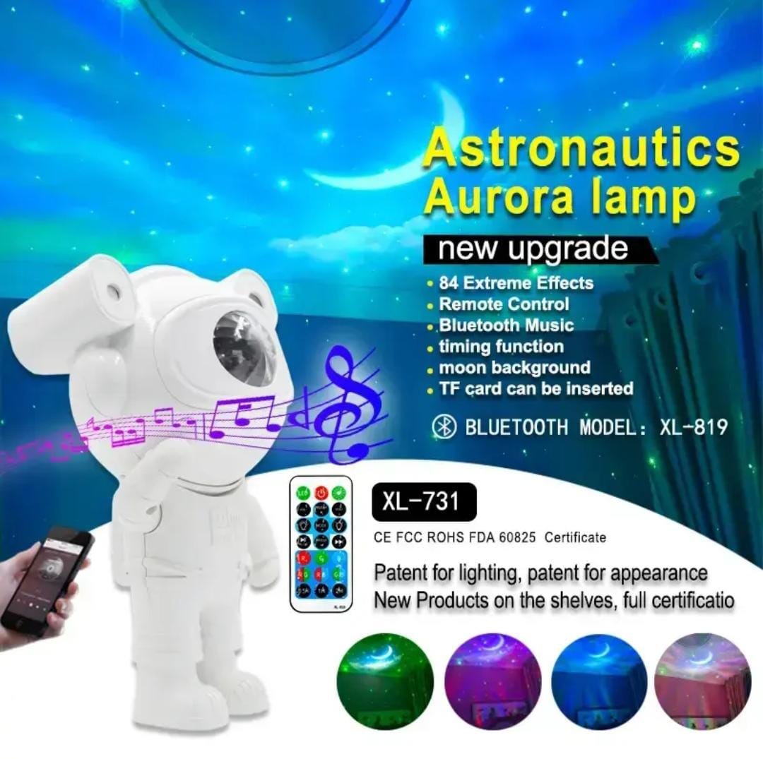Sky Moon Astronaut Star Projector