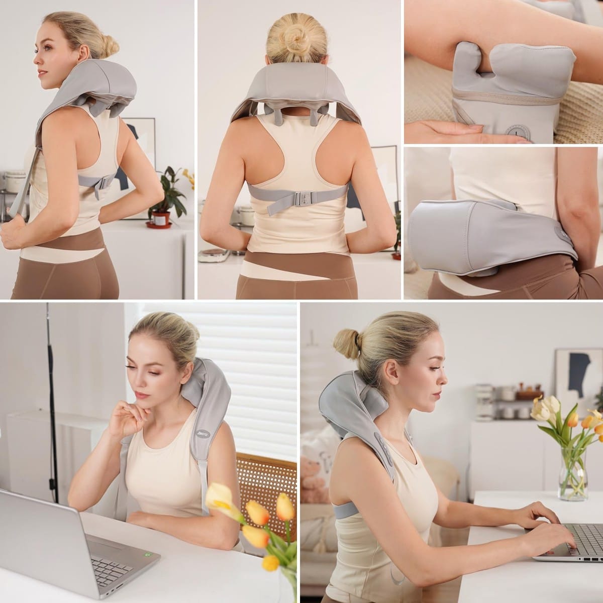 Wireless Neck And Back Massager Neck And Shoulder Kneading Massage