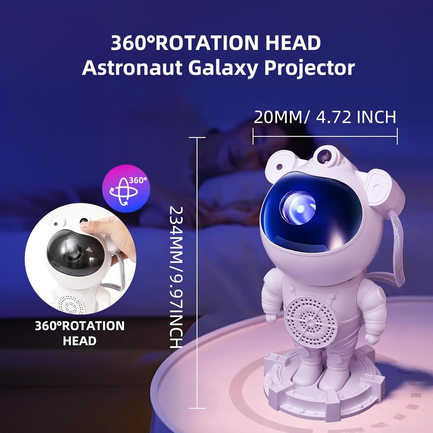 Sky Moon Astronaut Star Projector