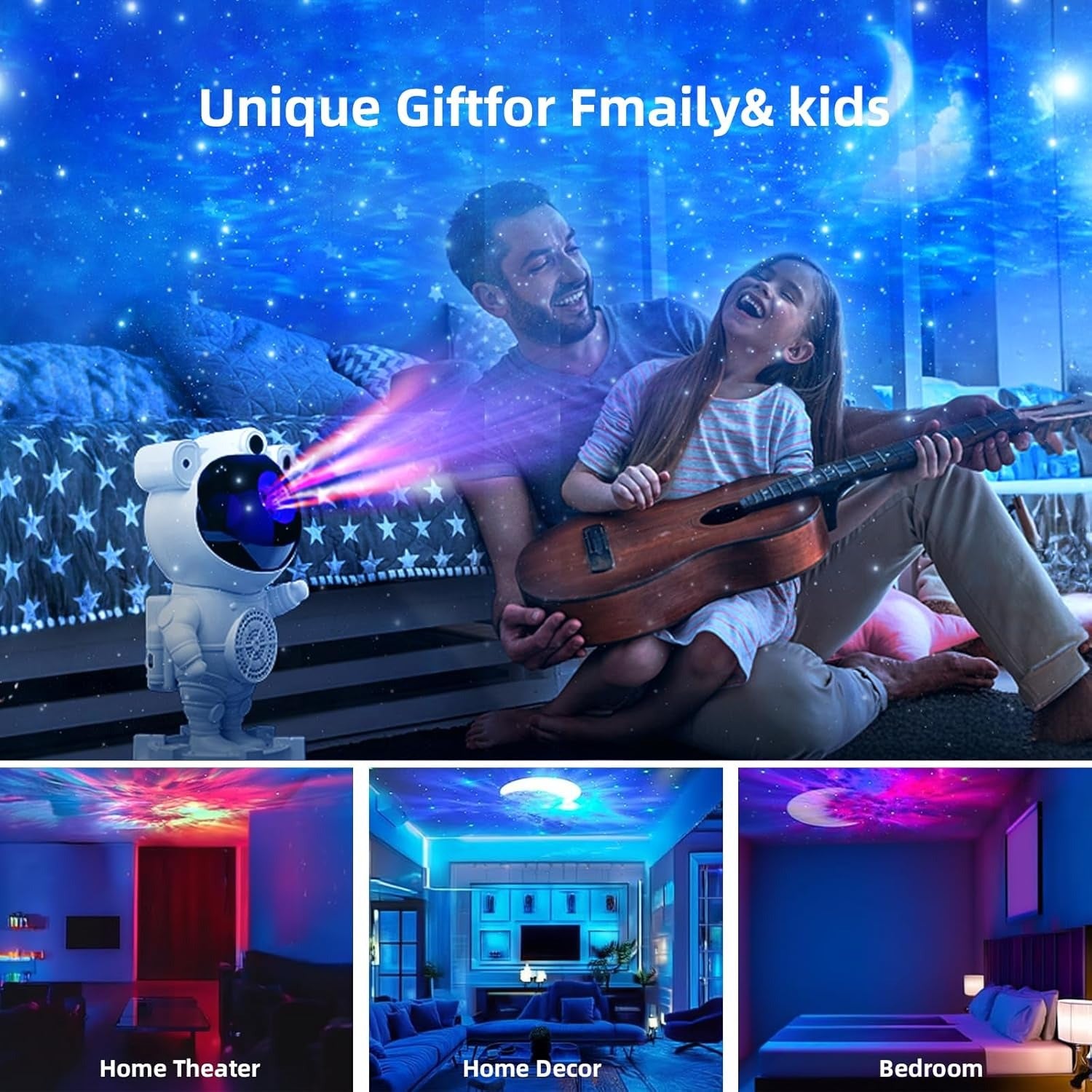 Sky Moon Astronaut Star Projector