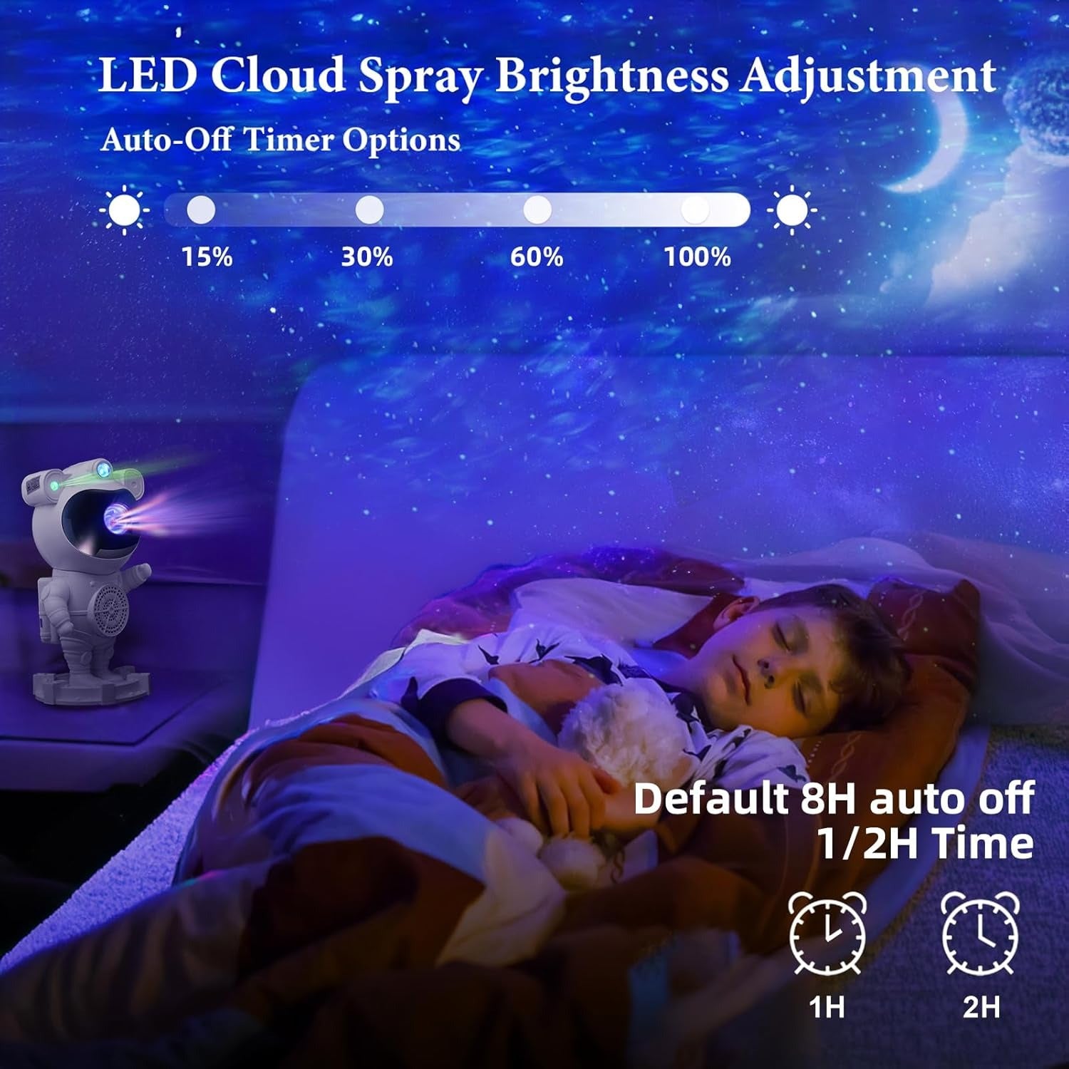 Sky Moon Astronaut Star Projector