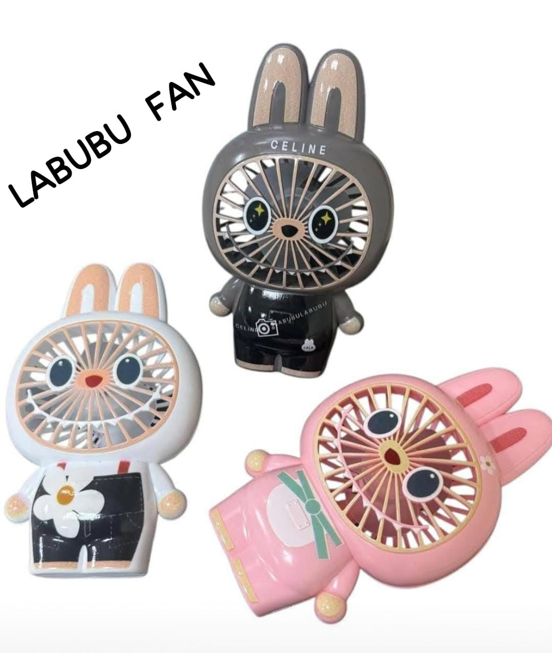 Cute Labubu Bunny Handheld Fan