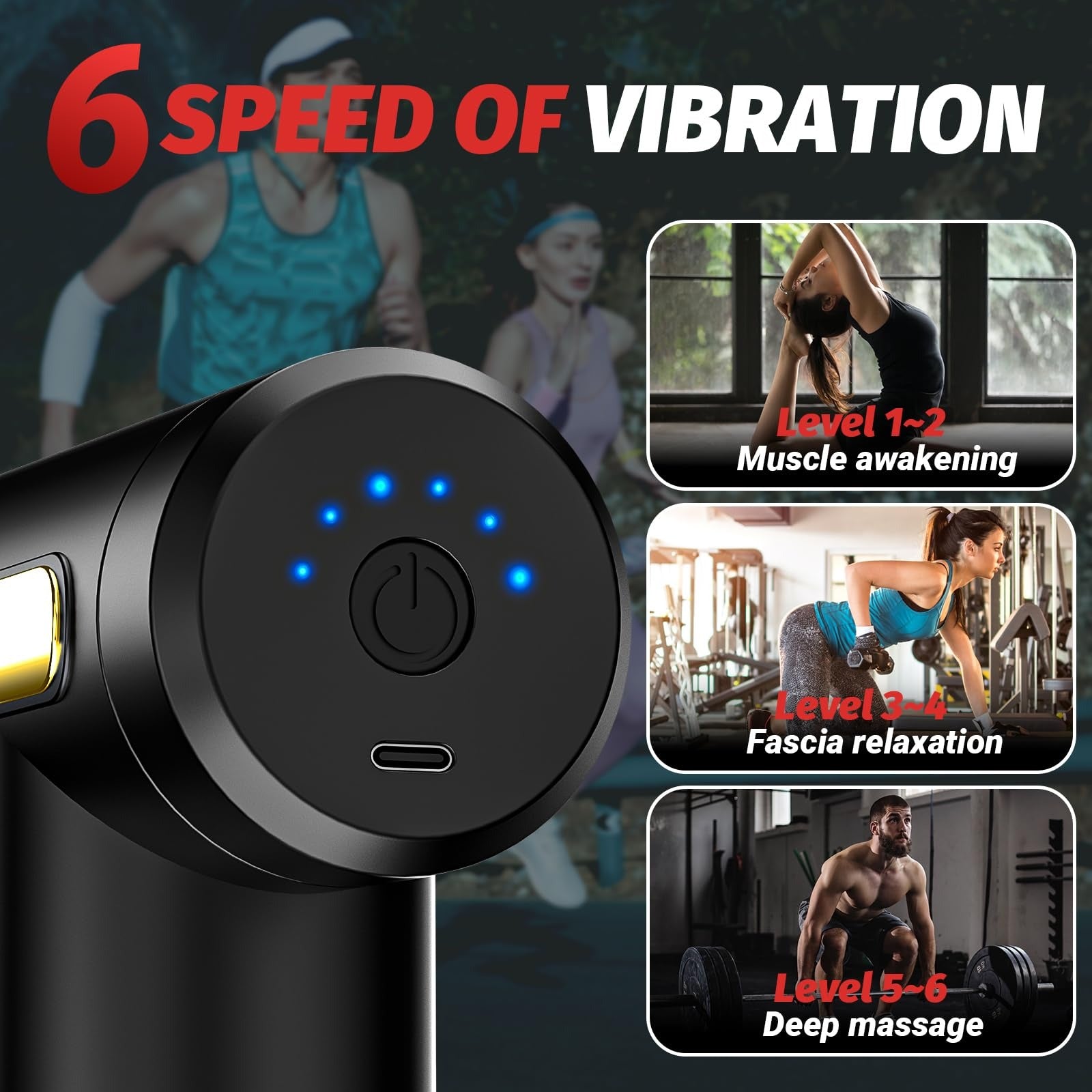 Massage Gun 5 in 1 Multifunctional Electric Full Body Massage Equipment